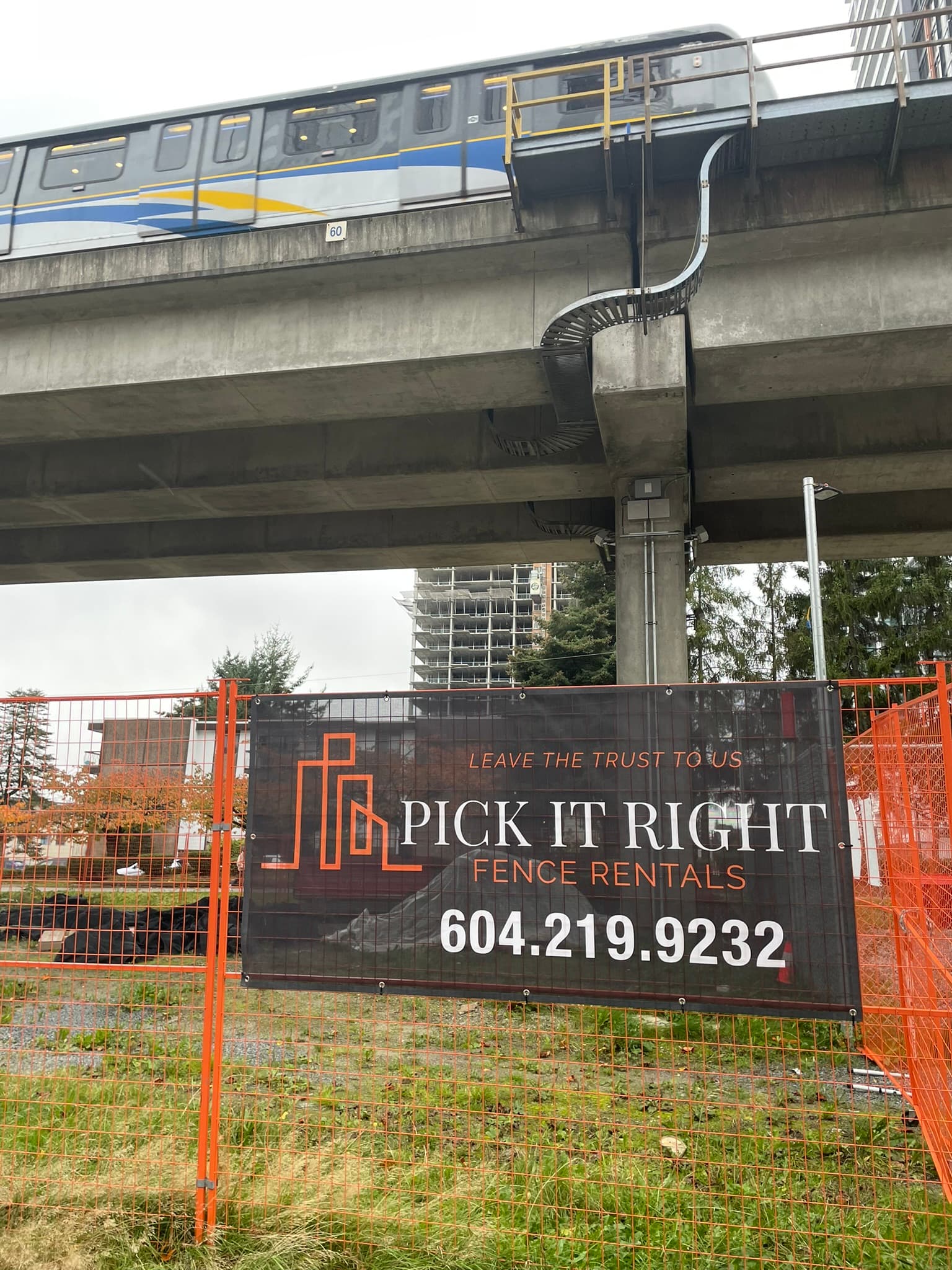 Temporary fencing installation